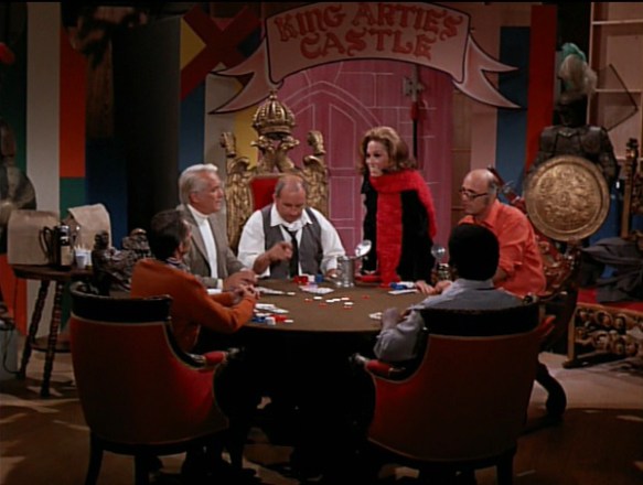 Please note that Lou is sitting on the throne. Nice touch, MTM.